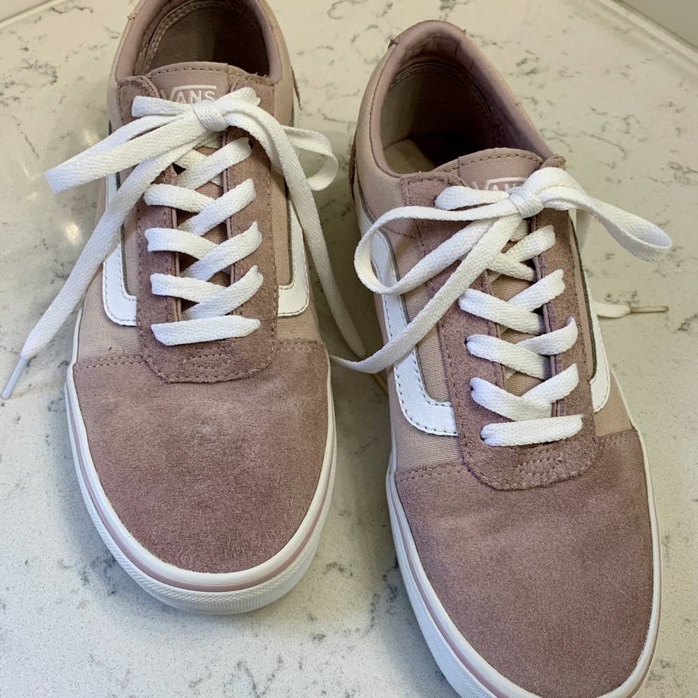 Lavender Suede Vans Shoes Size 8.5